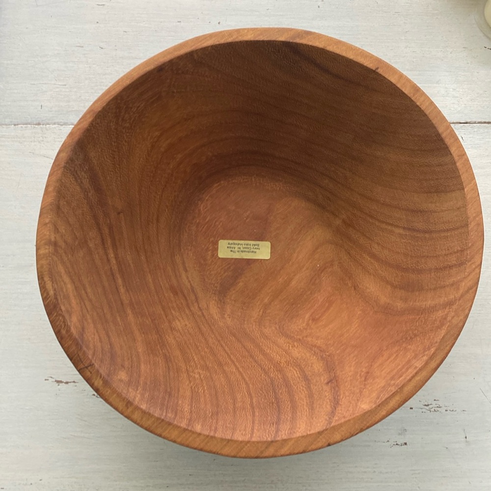 Iroko Mahogany Wood Bowl The Ivory Coast West Africa